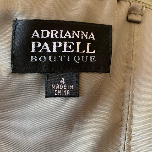 Adrianna Papell Silk Bustier Dress w/Rosettes - Picture 4 of 6